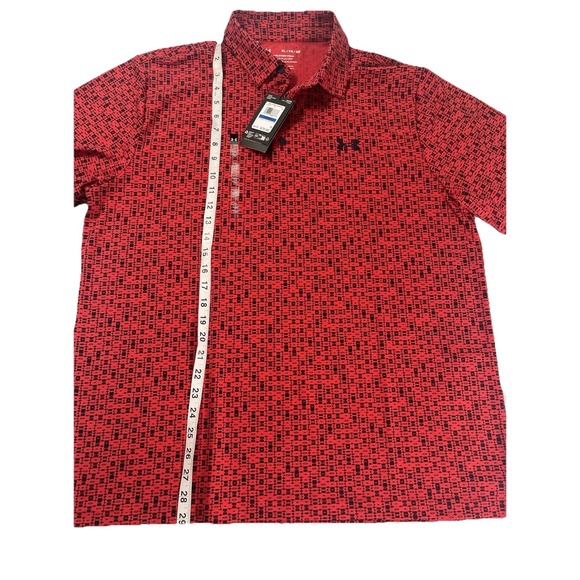 Under‎ Armour Shirt Men's Sz XL X-Large Playoff Polo Red Black Golf NWT - Picture 6 of 7